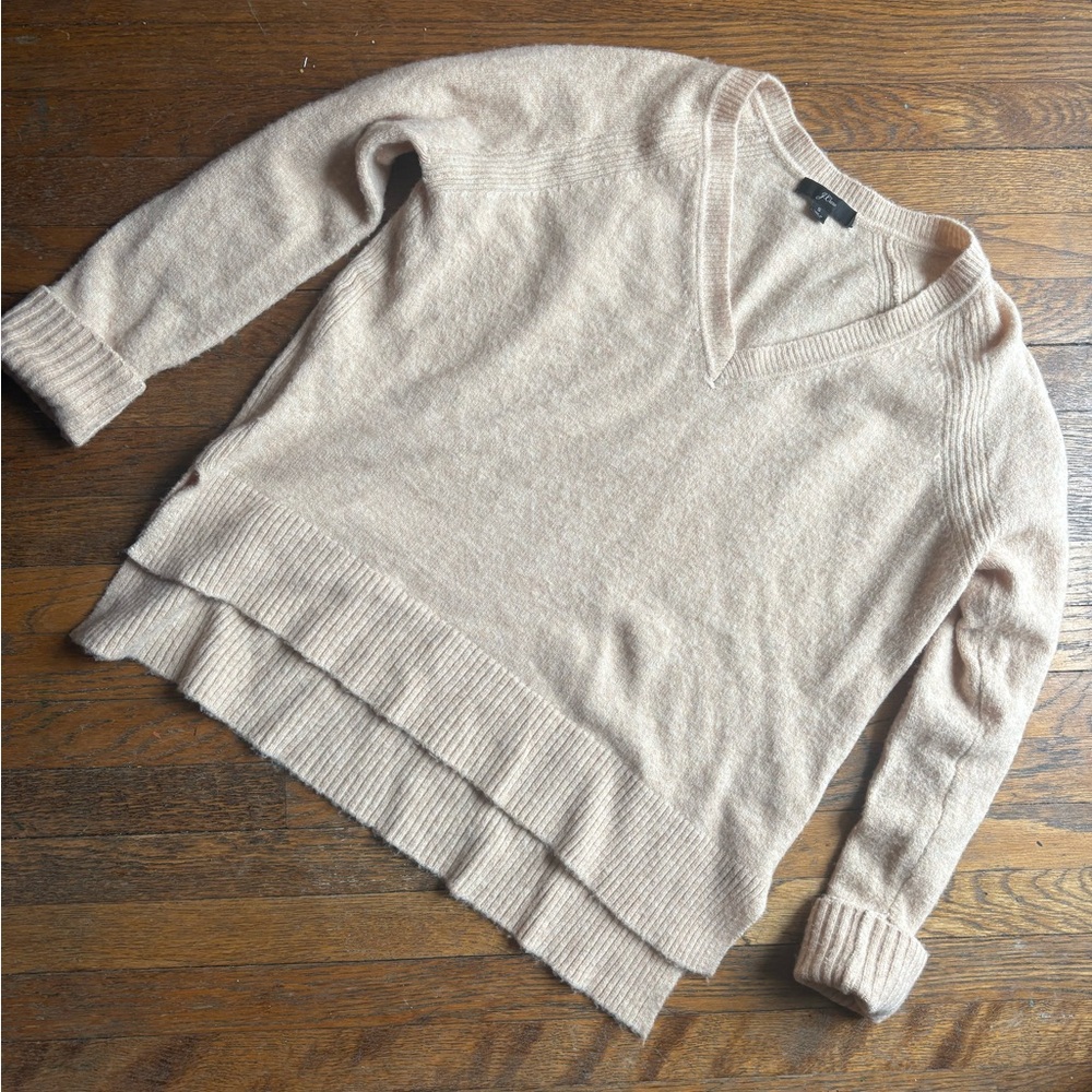 J.Crew Wool Alpaca Blend Oversized Cream Sweater Small | Quiet Luxury Heritage